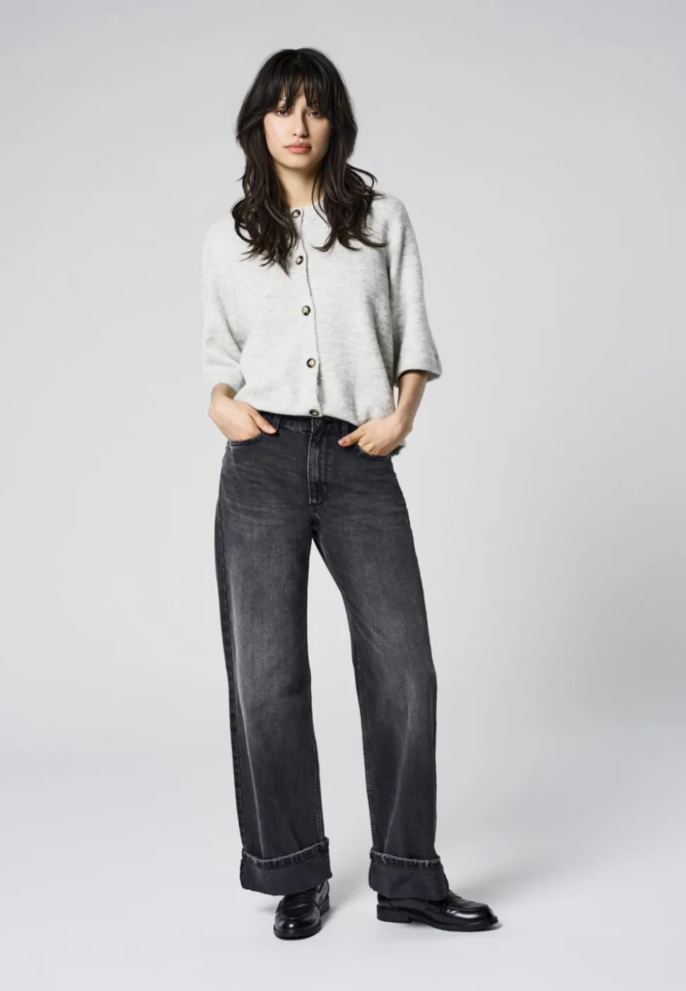 ONLELLA Taille moyenne Wide Leg Fit Jeans