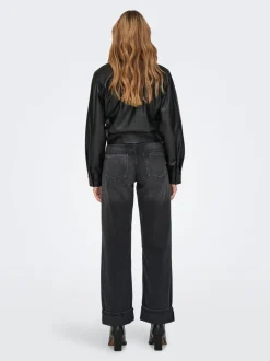 ONLELLA Taille moyenne Wide Leg Fit Jeans