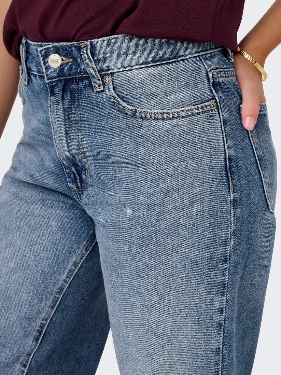 ONLELLA Taille moyenne Wide Leg Fit Jeans
