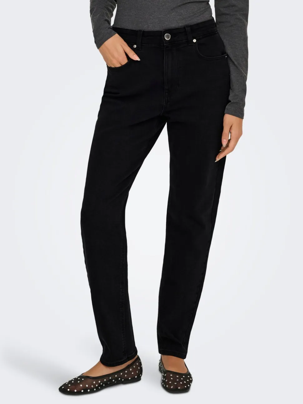 ONLEMEL Taille haute Straight Fit Longueur cheville Jeans