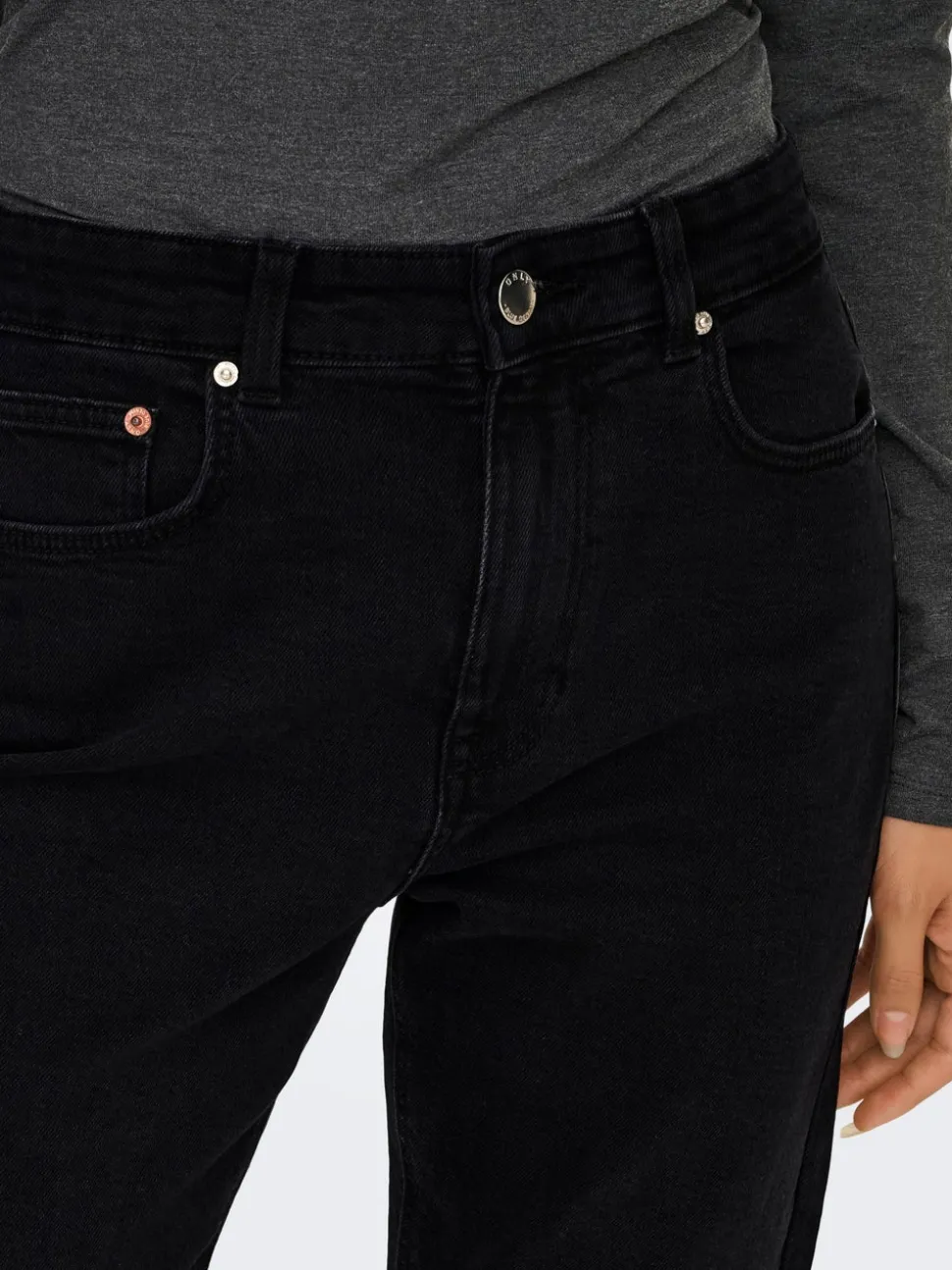 ONLEMEL Taille haute Straight Fit Longueur cheville Jeans