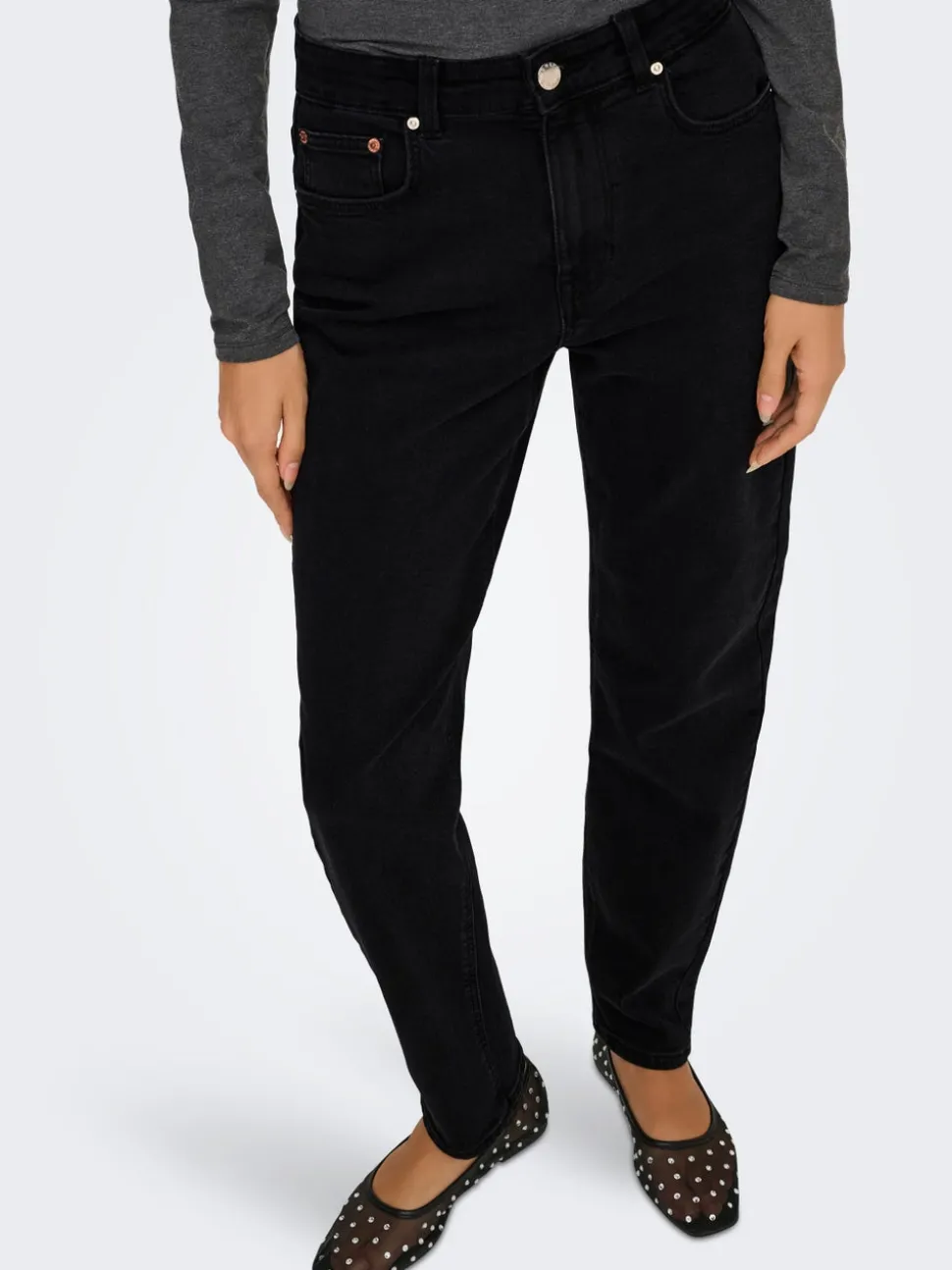 ONLEMEL Taille haute Straight Fit Longueur cheville Jeans