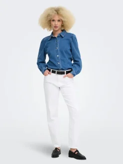 ONLEMEL Taille haute Straight Fit Longueur cheville Jeans
