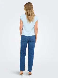 ONLEMEL Taille haute Straight Fit Longueur cheville Jeans