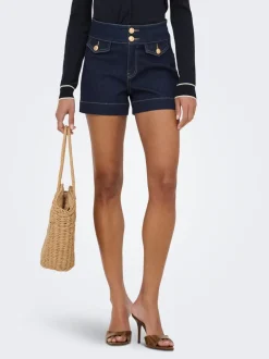 ONLEMILIA Taille haute Regular Fit Short en denim