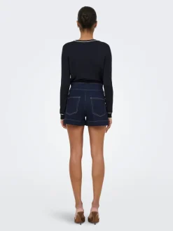 ONLEMILIA Taille haute Regular Fit Short en denim