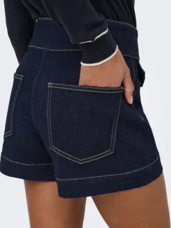 ONLEMILIA Taille haute Regular Fit Short en denim