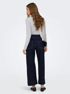 ONLEMILIA Taille haute Coupe large - Courte Jeans