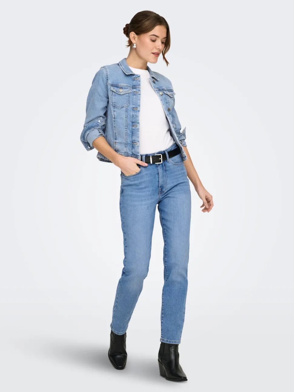 ONLEMILY Ankle Taille haute Straight Fit Jeans