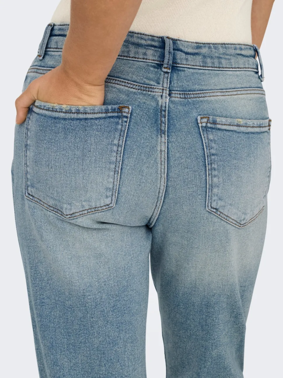 ONLEMILY Taille haute Straight Fit Longueur cheville Jeans
