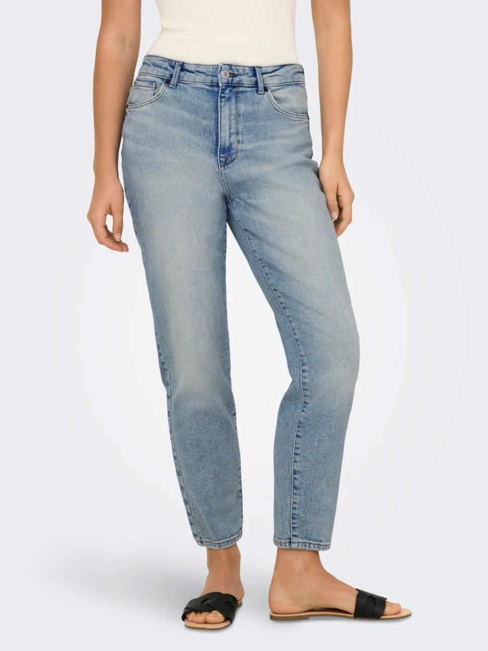 ONLEMILY Taille haute Straight Fit Longueur cheville Jeans