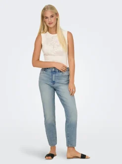 ONLEMILY Taille haute Straight Fit Longueur cheville Jeans