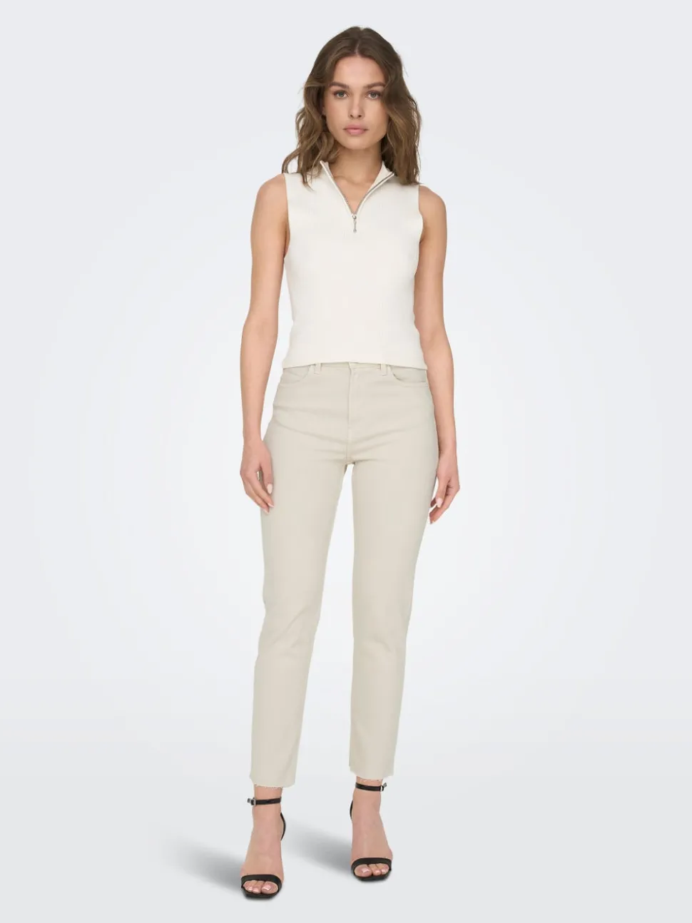 ONLEMILY Taille haute Straight Fit Longueur cheville Jeans