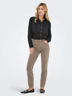 ONLEMILY Taille haute Straight Fit Longueur cheville Jeans