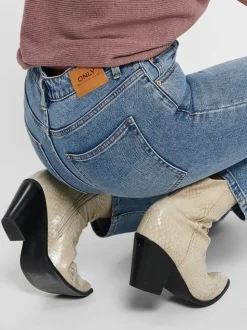 ONLEMILY Taille haute Straight Fit Longueur cheville Jeans