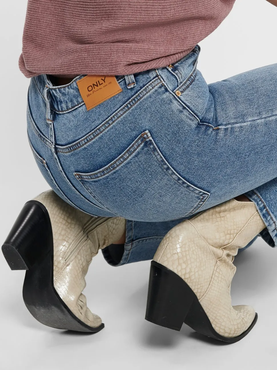 ONLEMILY Taille haute Straight Fit Longueur cheville Jeans