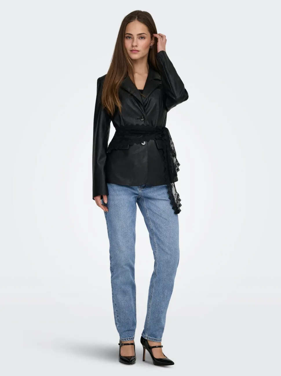 ONLEMILY Taille haute Straight Fit Longueur cheville Jeans