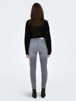 ONLEMILY Taille haute Straight Fit Longueur cheville Jeans