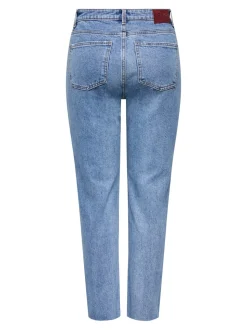 ONLEMILY Taille haute Straight Fit Court Jeans
