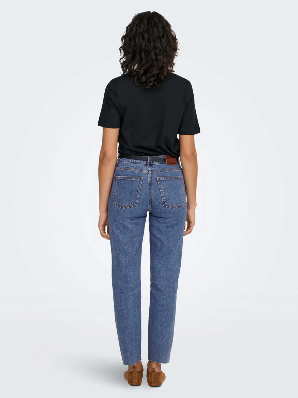 ONLEMILY Taille haute Straight Fit Court Jeans