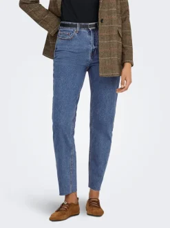 ONLEMILY Taille haute Straight Fit Court Jeans