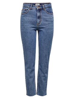 ONLEMILY Taille haute Straight Fit Court Jeans