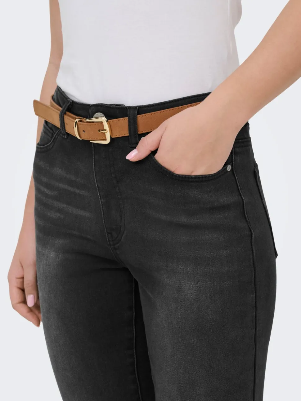 ONLEMILY-MILA Taille haute Straight Fit Longueur cheville Jeans