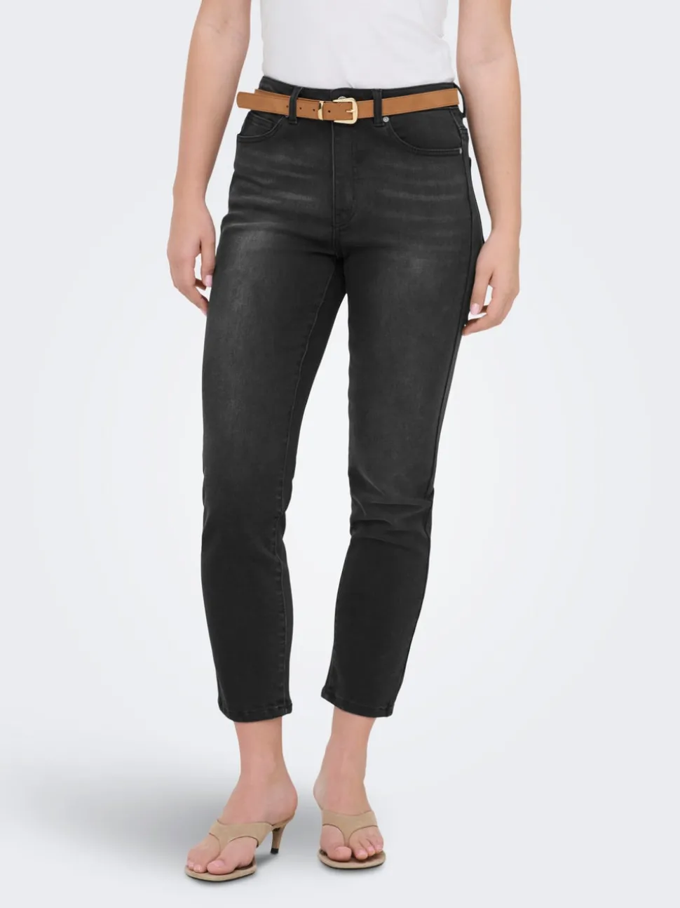 ONLEMILY-MILA Taille haute Straight Fit Longueur cheville Jeans