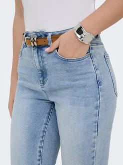 ONLEMILY-MILA Taille haute Straight Fit Longueur cheville Jeans