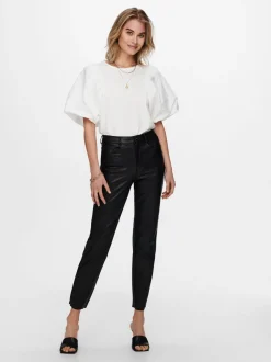 ONLEMILY Regular Fit Pantalon en cuir synthétique