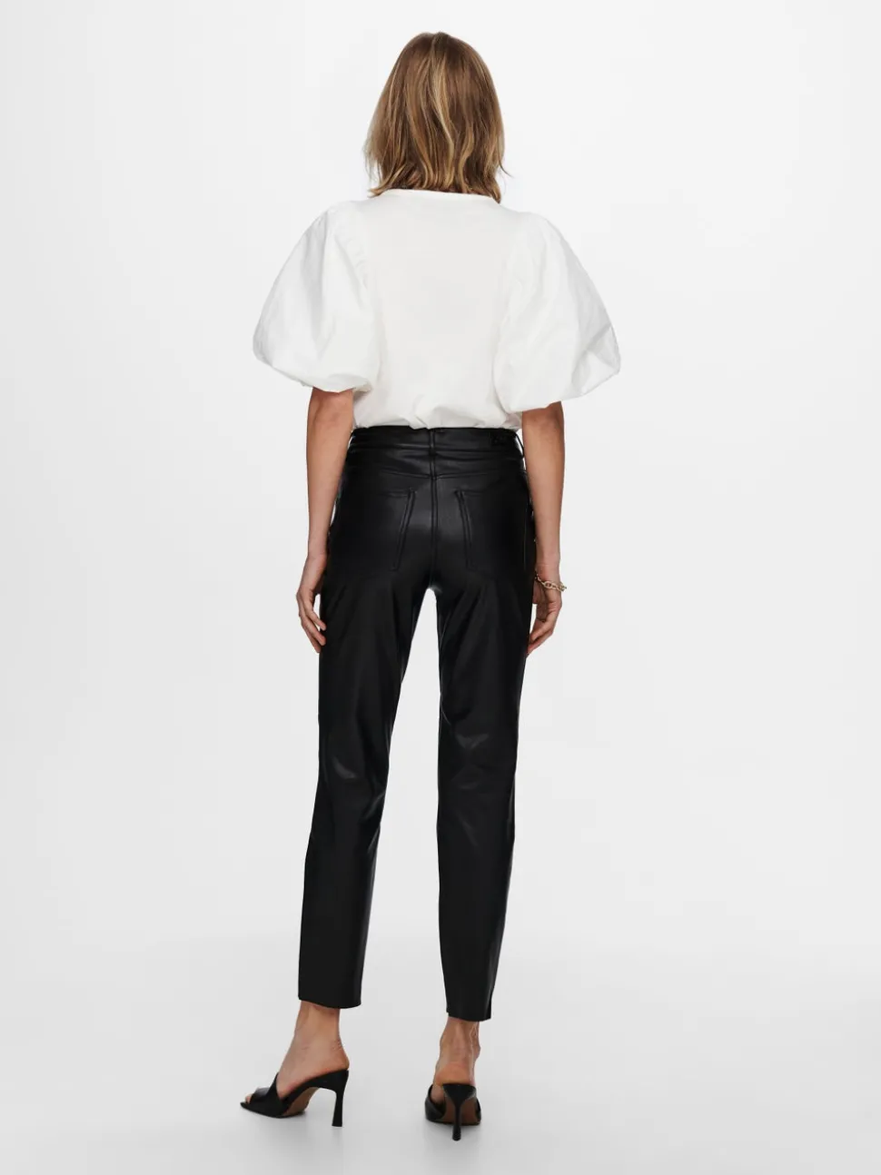 ONLEMILY Regular Fit Pantalon en cuir synthétique