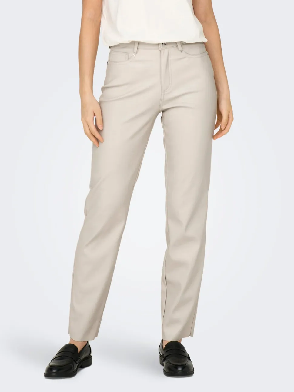 ONLEMILY Regular Fit Pantalon en cuir synthétique