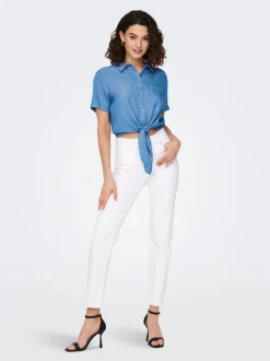 ONLEMILY Taille haute Straight Fit Longueur cheville Jeans