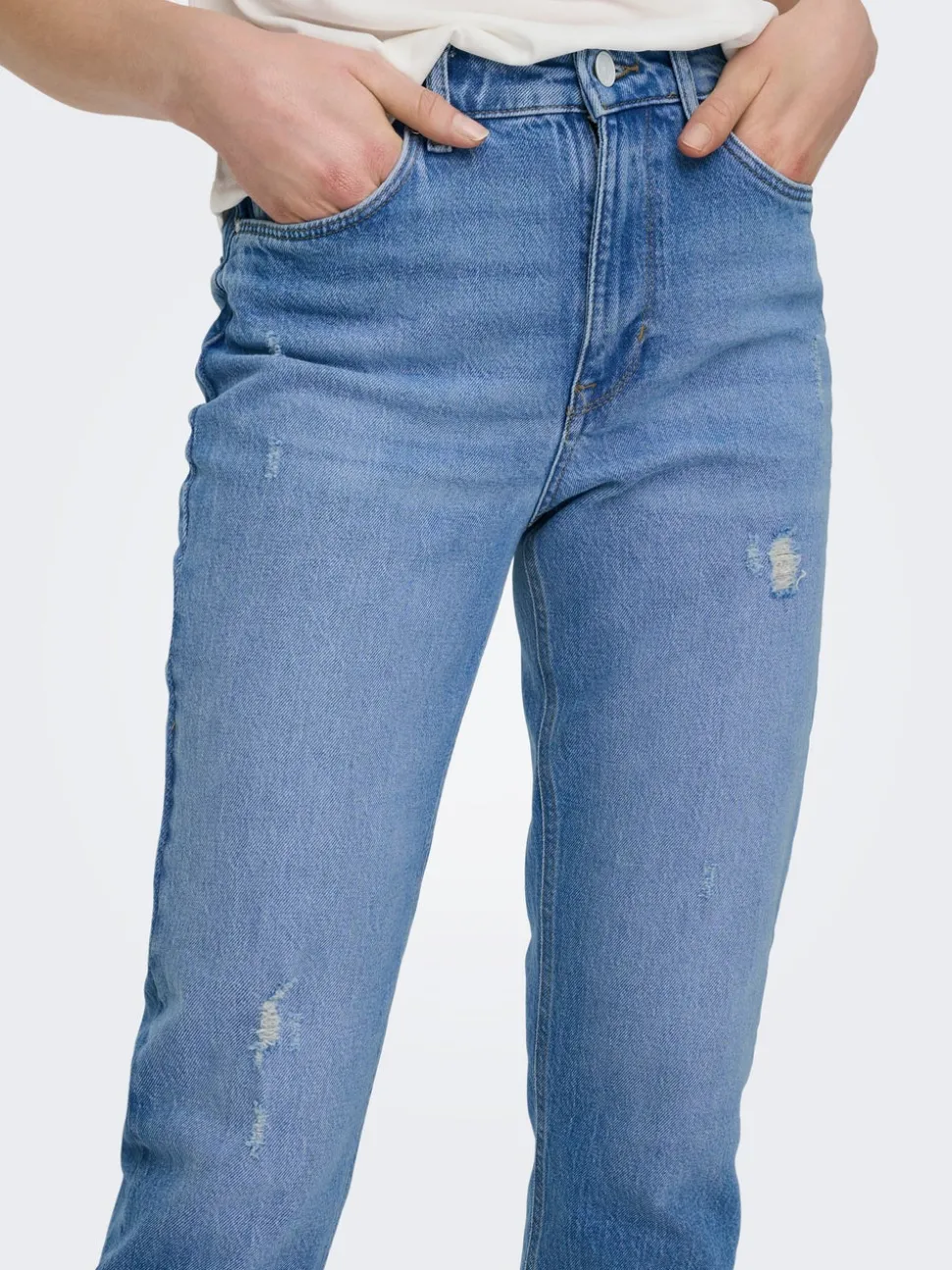 ONLEMILY Taille haute Straight Fit Longueur cheville Jeans