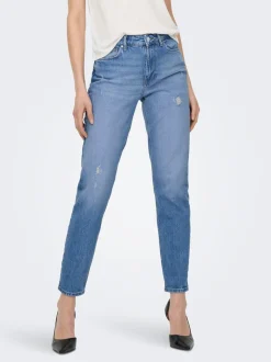 ONLEMILY Taille haute Straight Fit Longueur cheville Jeans