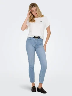 ONLEMILY Taille haute Straight Fit Longueur cheville Jeans