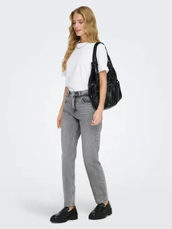 ONLEMILY Taille haute Straight Fit Longueur cheville Jeans