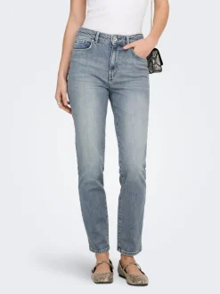 ONLEMILY Taille haute Straight Fit Longueur cheville Jeans
