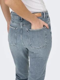ONLEMILY Taille haute Straight Fit Longueur cheville Jeans
