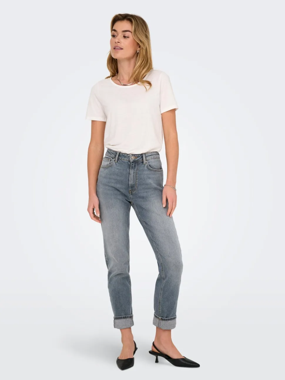ONLEMILY Taille haute Straight Fit Longueur cheville Jeans