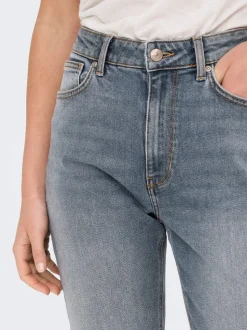 ONLEMILY Taille haute Straight Fit Longueur cheville Jeans