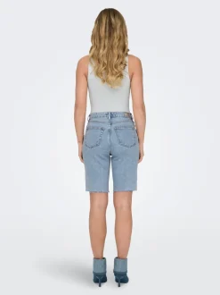 ONLEMILY Taille haute Straight Fit Short en denim