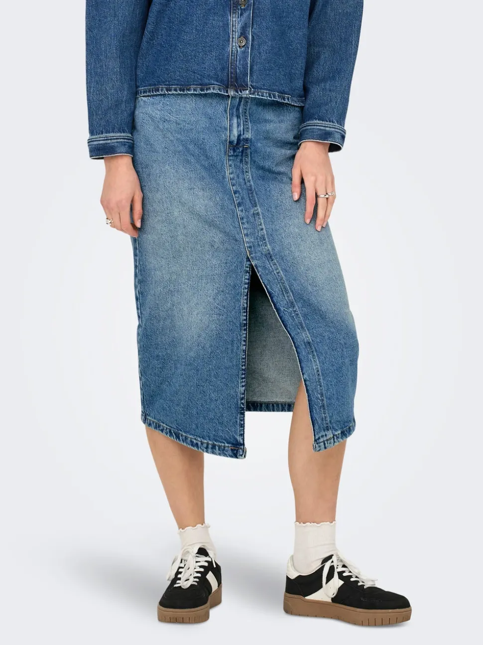 ONLENYA Jean Jupe en denim Jupe midi