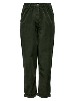 ONLFLORA Pantalon classique en velours côtelé coupe carotte