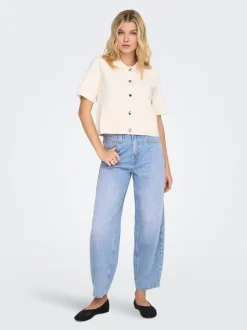 ONLFRANKIE Taille haute Coupe barrel Longueur cheville Jeans