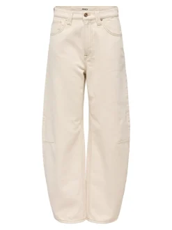 ONLFRANKIE Taille haute Coupe barrel Court Jeans