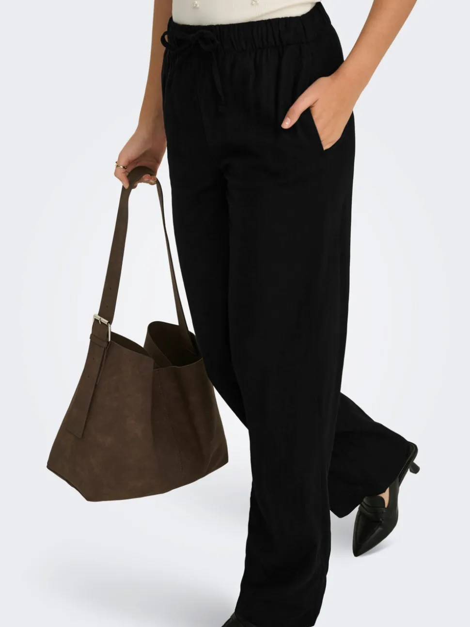 ONLGOA Straight Fit Lin Pantalon