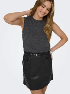 ONLHEIDI mini-jupe en simili cuir