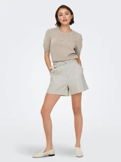 ONLHEIDI Taille moyenne Regular Fit Short en cuir synthétique