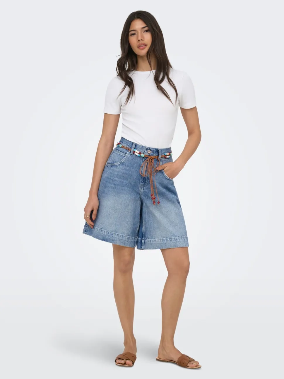 ONLHOLLIE Taille haute Regular Fit Short en denim